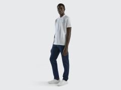 ERKEK BEYAZ REGULAR FİT KISA KOLLU POLO TSHİRT