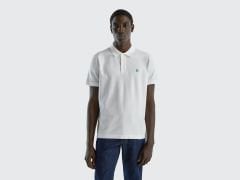 ERKEK BEYAZ REGULAR FİT KISA KOLLU POLO TSHİRT