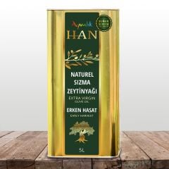 Erken Hasat Soğuk Sıkım Natürel Sızma Zeytinyağı 5 L