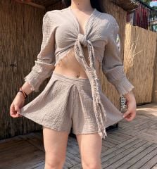 Muslin Şortlu Takım