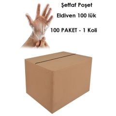 Şeffaf Poşet Eldiven 100 Paket 1 KOLİ