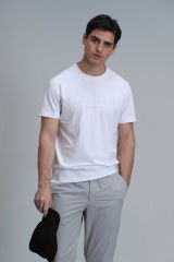 Modern Graphic T- Shirt Whıte