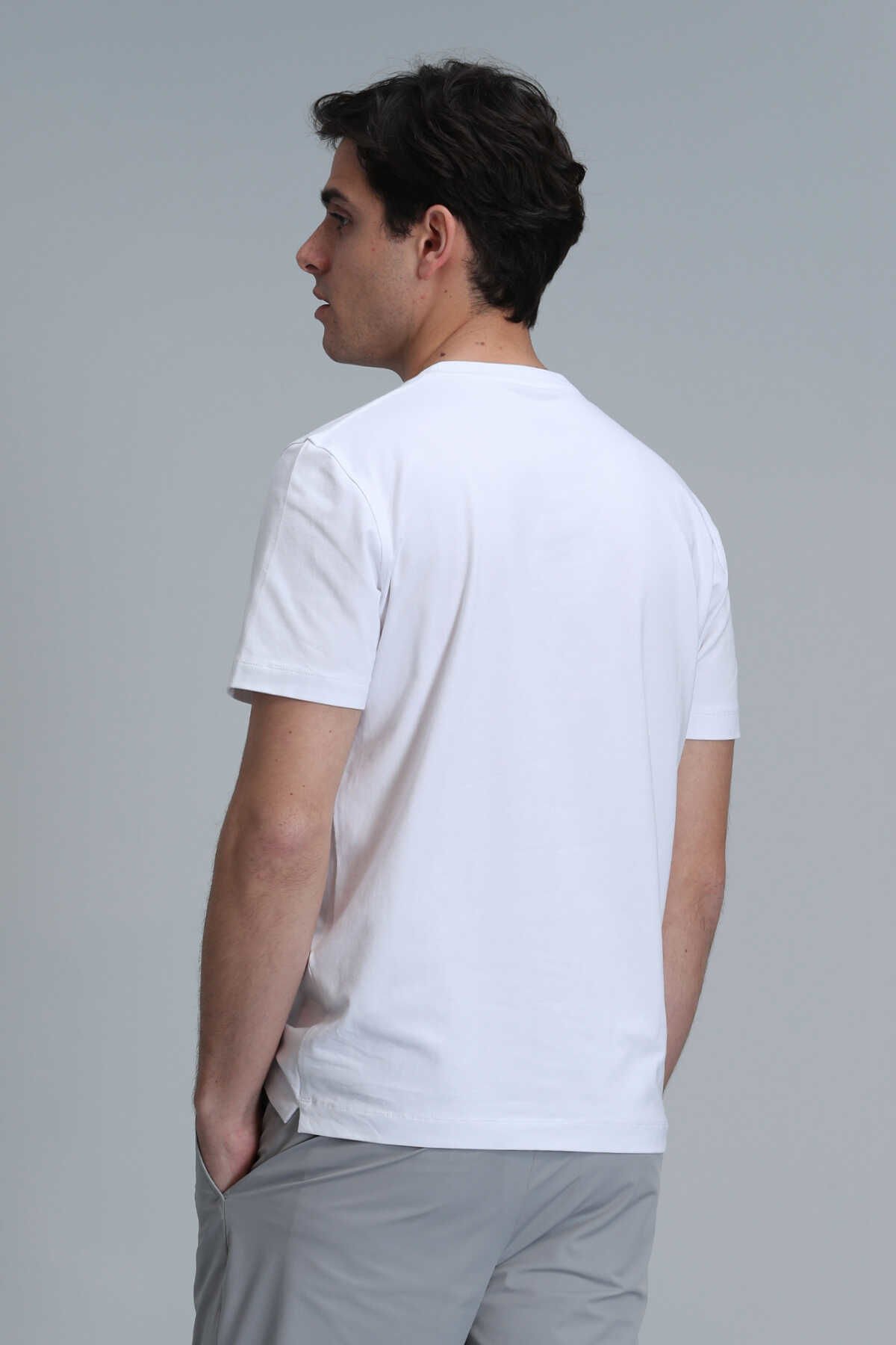 Modern Graphic T- Shirt Whıte