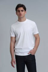 Mens Basic T - Shirt Whıte