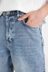Baggy Fit Geniş Kalıp Normal Bel Geniş Paça Jean Pantolon