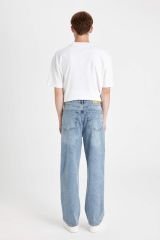 Baggy Fit Geniş Kalıp Normal Bel Geniş Paça Jean Pantolon
