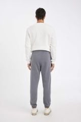 Standart Fit Beli Bağcıklı Lastikli Paça Cepli Basic Düz Jogger Eşofman Altı