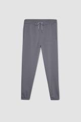Standart Fit Beli Bağcıklı Lastikli Paça Cepli Basic Düz Jogger Eşofman Altı